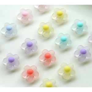 Bunte matte Blumen-Acrylanhänger für DIY-Haarspangen und Handyhüllen-Dekoration