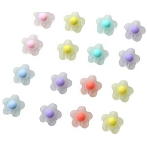 Bunte matte Pflaumenblüten Acryl Anhänger für DIY Haarschmuck und Handyhüllen Basteln