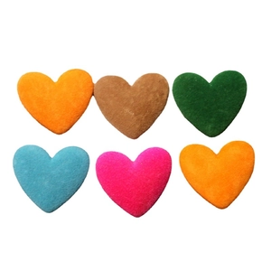 Accessori fai-da-te in acrilico floccato a forma di cuore per gioielli e fermagli