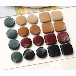 Snakeskin texture velvet buttons in round and square shapes for DIY coat and jewelry