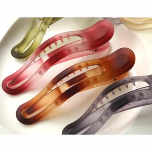 Korean Style Matte Resin Duckbill Hair Clips For Women Ins Minimalist Solid Color Tortoise Shell Pattern Hairpins Accessories