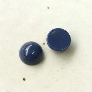 Perline cabochon in resina blu scuro lucido per gioielli fai-da-te e accessori capelli