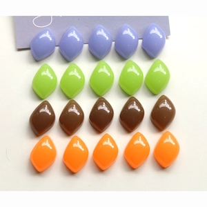 Parches de Resina de Hoja Irregular de Color Gelatina para Pendientes DIY Pinzas para el Pelo Fundas de Móvil Joyería