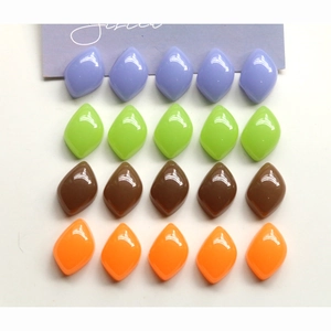 Abalorios de resina de rombo en colores pastel para pendientes y manualidades DIY