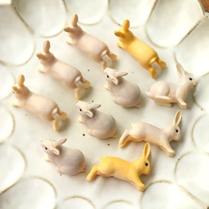 Collection de lapins miniatures en résine pour la création de bijoux DIY créatifs