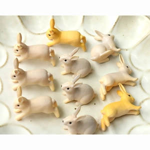 Mignon Dessin Animé Lapin 3D Figurines Miniatures DIY PVC Résine Charms Pour Coque De Téléphone Épingles À Cheveux Matériaux