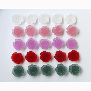 3D Resin Rose Flowers Matte Frosted DIY Jewelry Making Accessories For Hairpins Phone Cases Mixed Color Craft Pendants