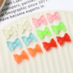 Noeuds lumineux en résine pour nail art aux couleurs vives pour bricolage et décoration