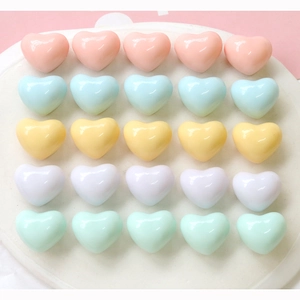 Macaron Einfarbige Herz Harz Charms Für DIY Schmuckherstellung Handyhülle Haarspange Handwerk Dekoration Zubehör