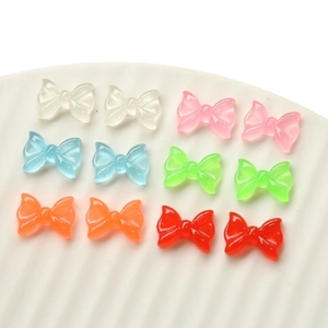 Nœuds en résine luminescents pour nail art et décoration de pinces à cheveux DIY