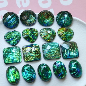 Gefacetteerde hars patches in Van Gogh-stijl in hart en ronde vormen voor DIY sieraden