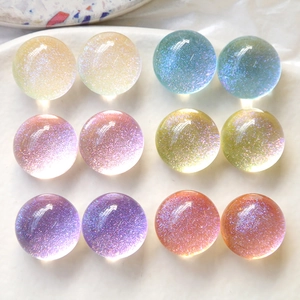 Kleurrijke glitterhars kralen voor sieraden maken in twaalf levendige macaronkleuren