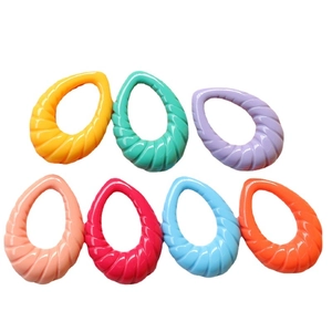 Pendenti a goccia in acrilico con trama a spirale colorata per gioielli e accessori fai da te