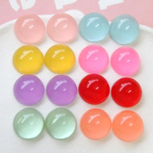 Cabochons Demi-boule en Résine Couleur Gelée Pailletée Accessoires de Bricolage DIY pour Boucles d'Oreilles Pinces à Cheveux Décoration de Coque de Téléphone