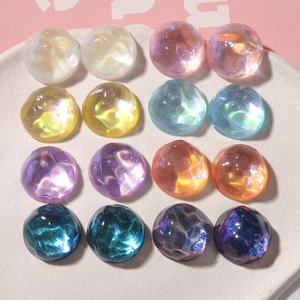 16 dijes de resina ondulada con purpurina aurora en colores mixtos para manualidades DIY