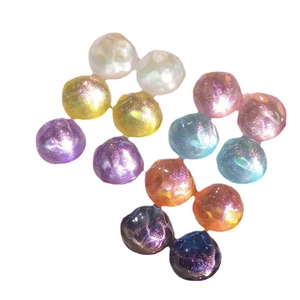 Cuentas de resina iridiscentes de colores con textura ondulada para joyas y accesorios DIY