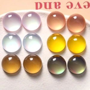 Snoepkleurige doorschijnende ronde hars cabochons voor DIY-oorbellen en telefoonhoesjes