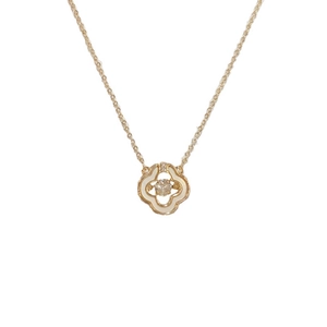 Collier trèfle doré élégant avec incrustation en nacre blanche et cristal brillant