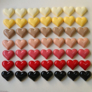 Leuke Effen Kleur Hart Hars Bedels DIY Handgemaakte Haaraccessoires Telefoonhoesje Materialen Gepolijste Hart Hangers