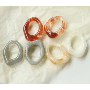 Franse stijl gemarmerde hars onregelmatige ringen voor DIY sieraden maken accessoires