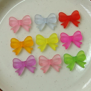 Matte Acryl Schleifen-Anhänger in Bonbonfarben für DIY Schmuck und Handyhüllen