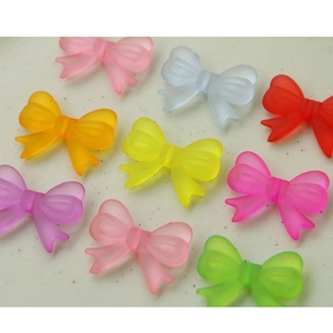 Mattierte Bonbonfarbe Acryl Schleife Perlen DIY Matte Schleife Anhänger Zubehör Für Schmuck Haarspange Handyhülle Dekoration
