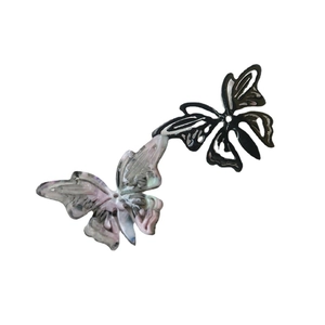 Hollow butterfly and marbled acetate resin pendant parts for DIY jewelry making