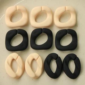 Acryl Geometrisch Hohl Offener Bindering Minimalistisch Matt Gliederkette Für DIY Schmuck Taschenherstellung Dekorationsmaterial