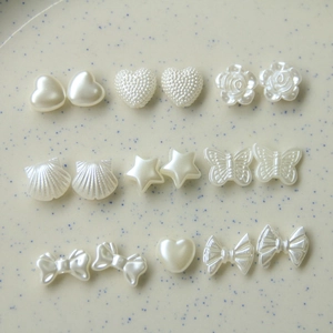 Accessori Gioielli DIY Perla Artificial Imitazione Bianca Rosa Farfalla Conchiglia Forma Cuore Per Orecchini Fermacapelli Fai Da Te