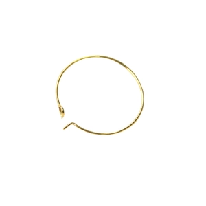 Polished 30mm gold plated round geometric earring hoops for DIY jewelry making
