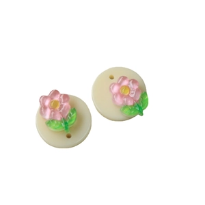 DIY Bunte Acryl Blumenanhänger für Schmuckherstellung in Rosa und Grün