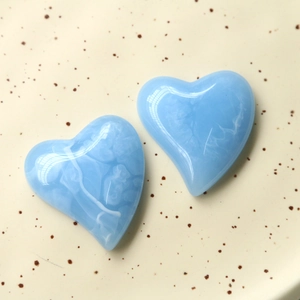 Ciondoli a cuore in resina blu marmorizzata per gioielli fai-da-te e accessori