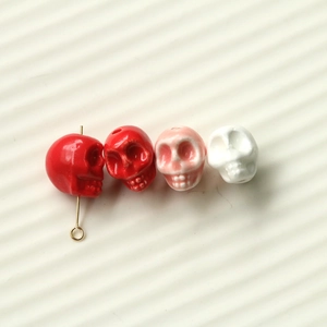 Gothic Halloween Skull Ceramic Beads For DIY Jewelry Making Earrings Pendant Phone Case Decor Dark Style Handmade Skeleton Charms