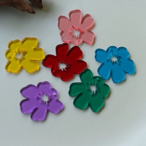 DIY kleurrijke acryl tulpbloem hangers voor handgemaakte oorbellen en haaraccessoires