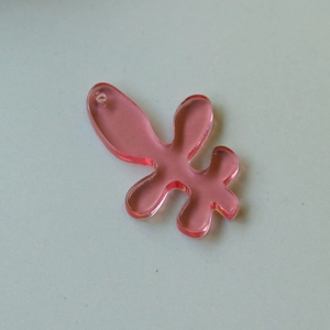 Roze doorschijnende acryl tulpenblad bedeltjes voor DIY-oorbellen en sieraden maken