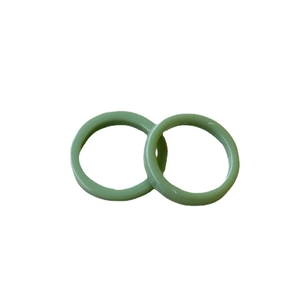 Minimalist summer candy color resin ring set in pale green finish for women