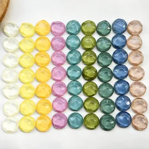 Cabujones redondos de resina vintage con ondas de agua para hacer pendientes DIY