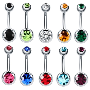 Piercing De Nombril En Acier Inoxydable Avec Strass Barbell Incurvé Bijou De Corps Pour Femme Accessoire De Mode