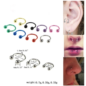 Anello al Naso a Ferro di Cavallo in Acciaio Inossidabile Circular Barbell Piercing al Setto Orecchino Piercing Gioielli Corpo