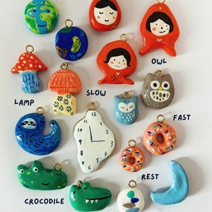 Ciondolo Minimalista Nordico in Acciaio Inossidabile Terra Fungo Gufo Forma Animale Gioielli Galvanici Accessorio per Collana DIY