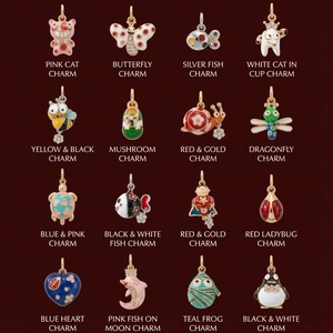 Fashion Copper Enamel Cartoon Animal Pendant Necklace For Women Colorful Drip Oil Clownfish Heart Charm Necklace Jewelry Gift