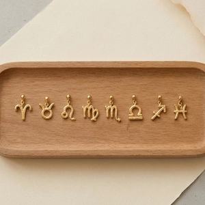 Vintage Stainless Steel 12 Zodiac Sign Pendant Necklace For Women Gold Plated Hammered Constellation Pendants Jewelry Gift