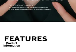 Section détaillée affichant les informations produit et présentation de marque élégante
