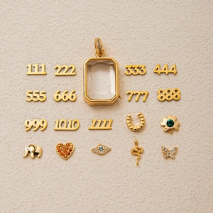 Vintage Koperen Open Medaillon Hanger 18K Verguld Strass Hart Slang Olifant Geluksgetal Hanger DIY Halsketting Sieraden