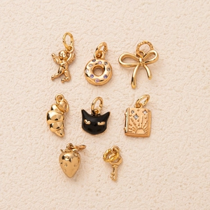Mode Vergoldet Kupfer Edelstahl Anhänger Halskette Für Damen Herren Engel Sonne Herz Katze Büroklammer Schlangenkette Schmuck