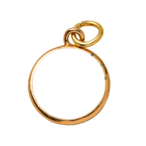 Colgante circular chapado en oro minimalista con enganche para joyería DIY