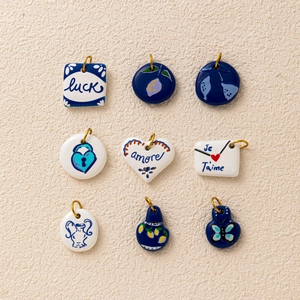 Collana con Ciondolo a Cuore e Limone in Acciaio Inossidabile Smaltato Vintage per Donna Gioielli con Charms Farfalla Frutta Dipinti a Mano