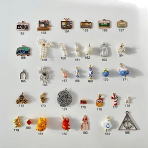 Assortiment 18K vergulde roestvrijstalen bedels met retro- en natuurmotieven voor DIY
