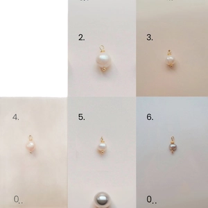 Pendenti con perle naturali in acciaio inossidabile placcato oro 18K in 5 colori