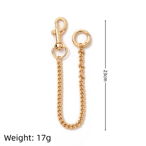 Chic 23cm gold-plated twist chain accessory with lobster clasp for handbags